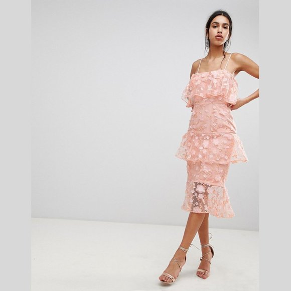 asos 3d floral dress